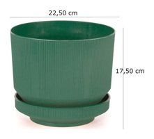 Minia Bahçe Plastik Tabaklı Saksı 1 Adet 6 lt
