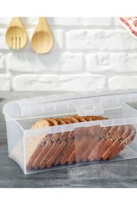 Gondol Plastik Kapaklı Şeffaf Ekmek Kutusu