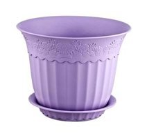 Holiday Antik Tabaklı 17.5 lt Yuvarlak Saksı Eflatun