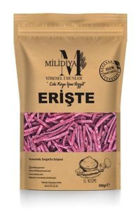 Milidiya Yöresel Ürünler Kırmızı Pancarlı Erişte 500 gr