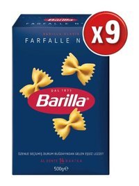 Barilla Farfalle Kelebek Makarna 9x500 gr