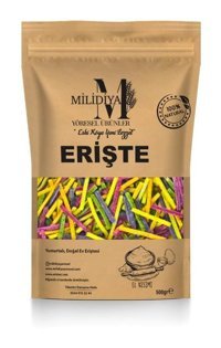 Milidiya Yöresel Ürünler Karışık Sebzeli Erişte 500 gr