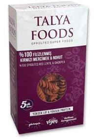 Talya Foods Filizlenmiş Kırmızı Mercimekli Nohutlu Burgu Makarna 200 gr