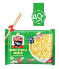 Oba Mie Sebze Çeşnili Noodle 40x75 gr
