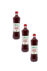 Happy Life Organik Şekersiz Acılı Şalgam 3x1 lt