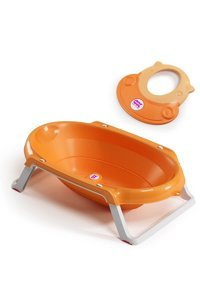 Ok Baby Onda Ayaklı Turuncu Katlanır Bebek Küveti Seti