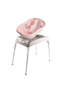 Ok Baby Ayaklı Pembe Katlanır Bebek Küveti Seti