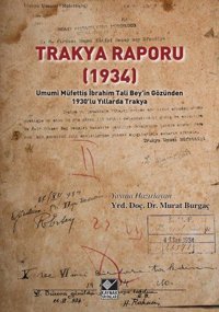 Trakya Raporu 1934 Komisyon Kaynak Yayınları