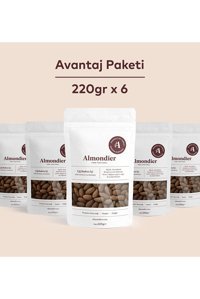 Almondier Organik Tane Çiğ Badem İçi 6x220 gr