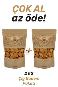 Antep Pazarı Organik Tane Çiğ Badem İçi 2x1 kg