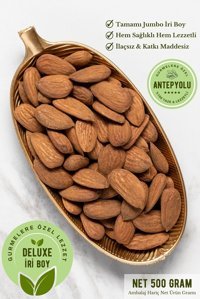 Antepyolu Organik Tane Çiğ Badem İçi 500 gr