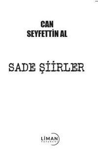 Sade Şiirler Can Seyfettin Al Liman Yayınevi