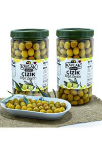 Kavlak Salamura Çizik Yeşil Zeytin Kavanoz 2 kg