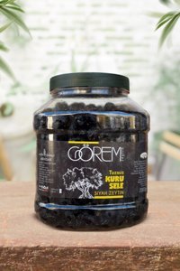 Görem Kuru Sele Tuzsuz Siyah Zeytin Kavanoz 2 kg