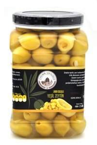 Demir Çiftliği Salamura Limonlu Yeşil Zeytin Kavanoz 1 kg