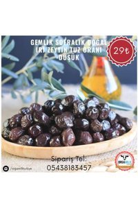 Orgamilk Az Tuzlu Siyah Zeytin Paket 750 gr
