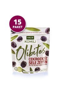 Komili Çekirdeksiz Siyah Zeytin Paket 225 gr
