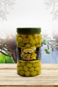 Görem Soslu Salamura Kırma Yeşil Zeytin Kavanoz 1 kg
