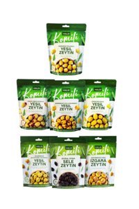 Komili Çekirdeksiz Siyah-Yeşil Zeytin Paket 1.19 kg
