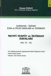 Açıklamalı - İçtihatlı İcra ve İflas Davaları ve Tatbikatı Menfi Tespit ve İstirdat Davaları Hasan Özkan Legal