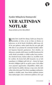Yer Altından Notlar Fyodor Mihayloviç Dostoyevski Turkuvaz Kitap