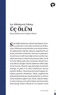 Üç Ölüm Lev Nikolayeviç Tolstoy Turkuvaz Kitap