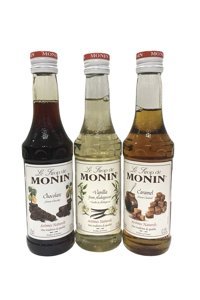 Monin Vanilya Karamel Çikolata Aromalı Kahve Şurubu 3X250 ml