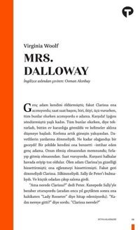 Mrs. Dalloway Virginia Woolf Turkuvaz Kitap