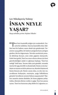 İnsan Ne ile Yaşar? Lev Nikolayeviç Tolstoy Turkuvaz Kitap