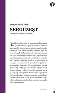 Sergüzeşt Samipaşazade Sezai Turkuvaz Kitap