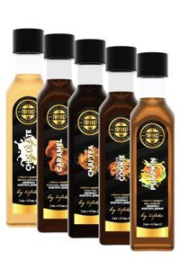 By Tüfekçi Özel Seri Karamel Balkabağı Beyaz Çikolata Chocolate Cokies Chai Tea Aromalı Kahve Şurubu 5x60 ml
