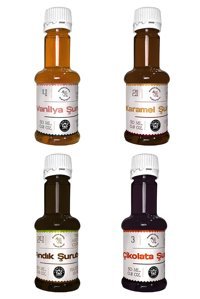 Oze Karamel Çikolata Vanilya Fındık Aromalı Kahve Şurubu 4x50 ml