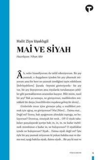 Mai ve Siyah Halid Ziya Uşaklıgil Turkuvaz Kitap
