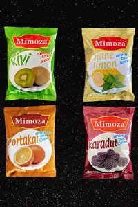 Mimoza Kivi-Nane Limon-Portakal-Karadut Aromalı Toz Çay 250 gr 4'lü