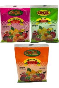 Orçel Portakal-Kuşburnu-Kivi Aromalı Toz Çay 300 gr 3'lü