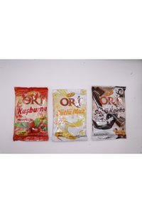 Ori Kuşburnu-Sütlü Muz-Sütlü Kakao Aromalı İçecek Tozu 200 gr 3'lü