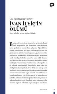 İvan İlyiçin Ölümü Lev Nikolayeviç Tolstoy Turkuvaz Kitap