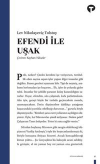 Efendi İle Uşak Lev Nikolayeviç Tolstoy Turkuvaz Kitap