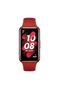 Huawei Band 7 Adımsayar Su Geçirmez Android-iOS Dokunmatik Akıllı Bileklik Kırmızı