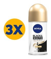 Nivea Black&White Invisible Sprey Kadın Deodorant 3x50 ml