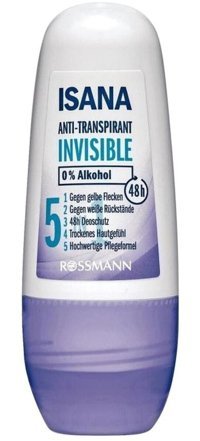 Rossmann Isana Invisible Roll-On Unisex Deodorant 50 ml