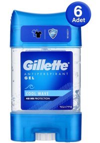 Gillette Cool Wave Jel Erkek Deodorant 6x70 ml