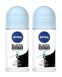 Nivea Black&White Invisible Pure Roll-On Kadın Deodorant 2x50 ml