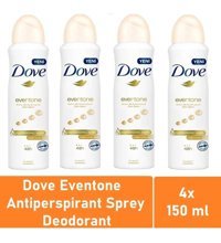 Dove Eventone Sprey Kadın Deodorant 4x150 ml