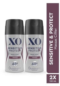 Xo Sensitive&Protect Sprey Erkek Deodorant 2x150 ml
