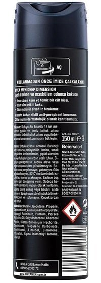Nivea Deep Dimension Dark Wood Erkek Deodorant 6x150 ml