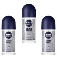 Nivea Silver Protect Roll-On Erkek Deodorant 3x50 ml