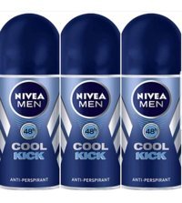 Nivea Cool Kick Roll-On Erkek Deodorant 3x50 ml