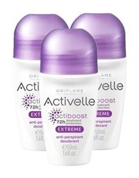 Oriflame Activelle Extreme Roll-On Unisex Deodorant 3x50 ml