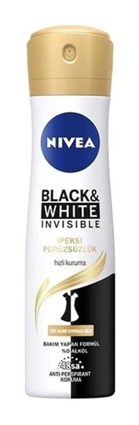 Nivea Black & White Invisible Sprey Kadın Deodorant 150 ml